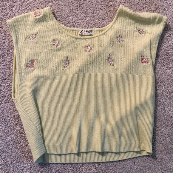 Yellow free people sweater top - Picture 2 of 4